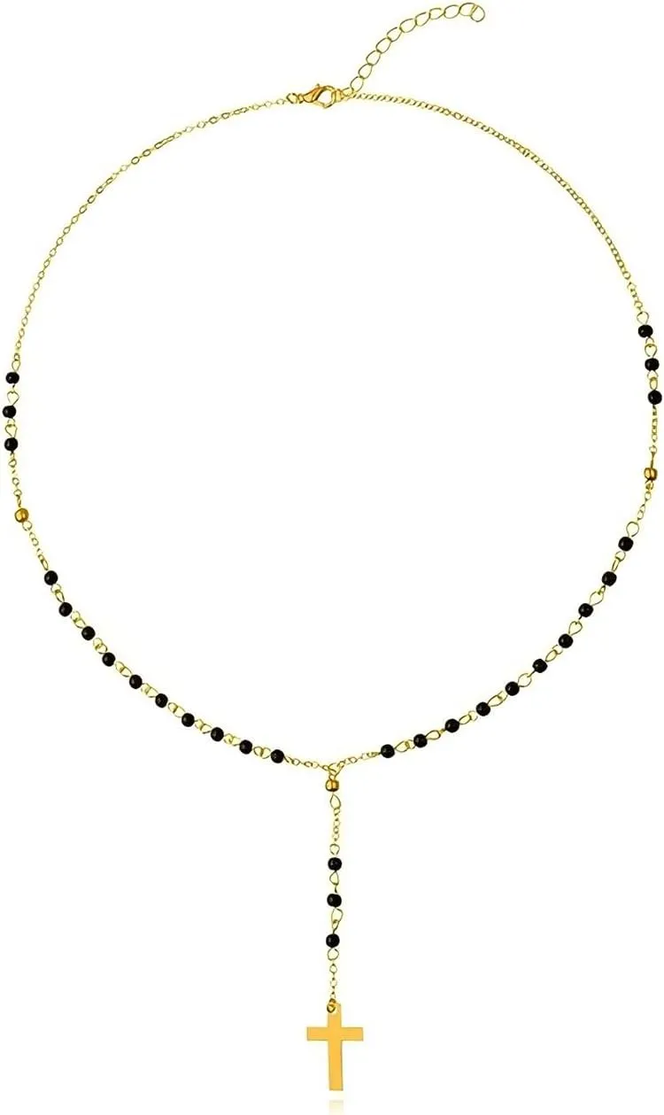 MIFYNN Long Necklaces for Women Black Lariat Y-Shaped Necklace Star Necklace Discs Necklace Trendy Jewelry Gifts for Women