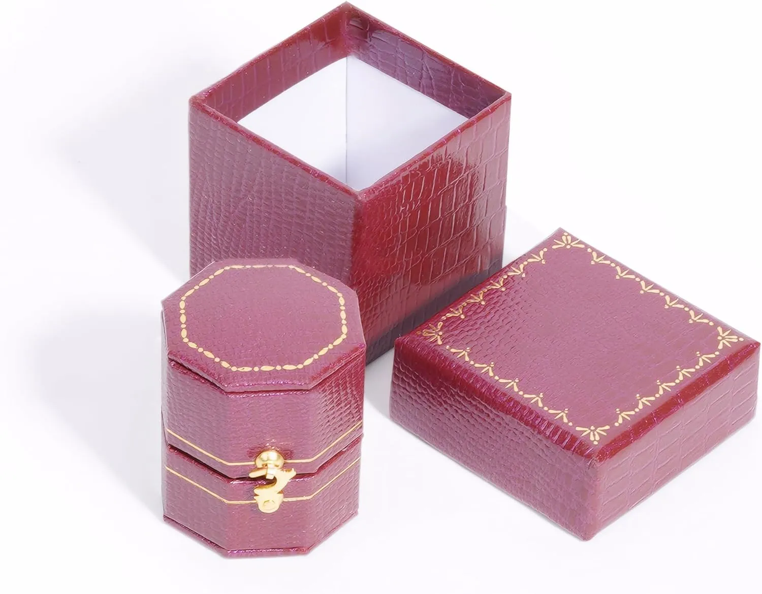 Mini ring box for proposals, engagements, weddings - fits easily in your pocket or handbag - Rose Red