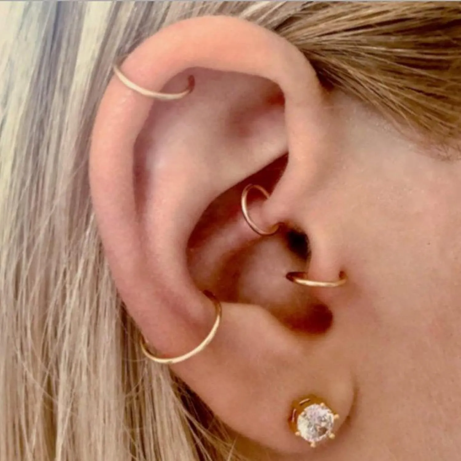 MODRSA Fake Piercings - Face, Nose, Lip, Eyebrow & Septum Rings & Studs - Stick On Face Gems & Hair Jewels