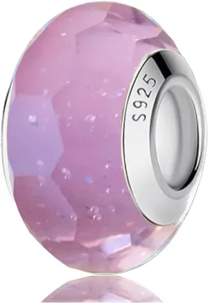 Murano Glass Charms for Pandora Bracelets Authentic 925 Sterling Silver Charms for Bracelets Glass Charms fit Pandora Style Bracelet for Women