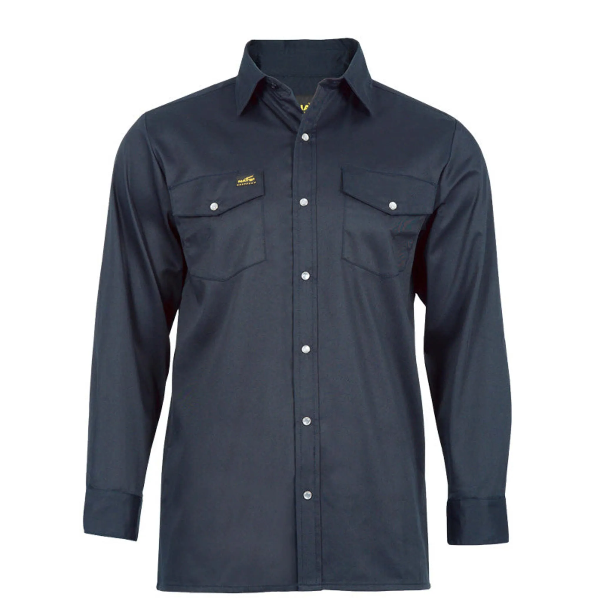 Nats WR400 Men’s Long Sleeve Work Shirt, Stain and Water Repellent, 65% Polyester, 35% Cotton, Durable Construction, Comfortable Fit | Sizes S-3XL
