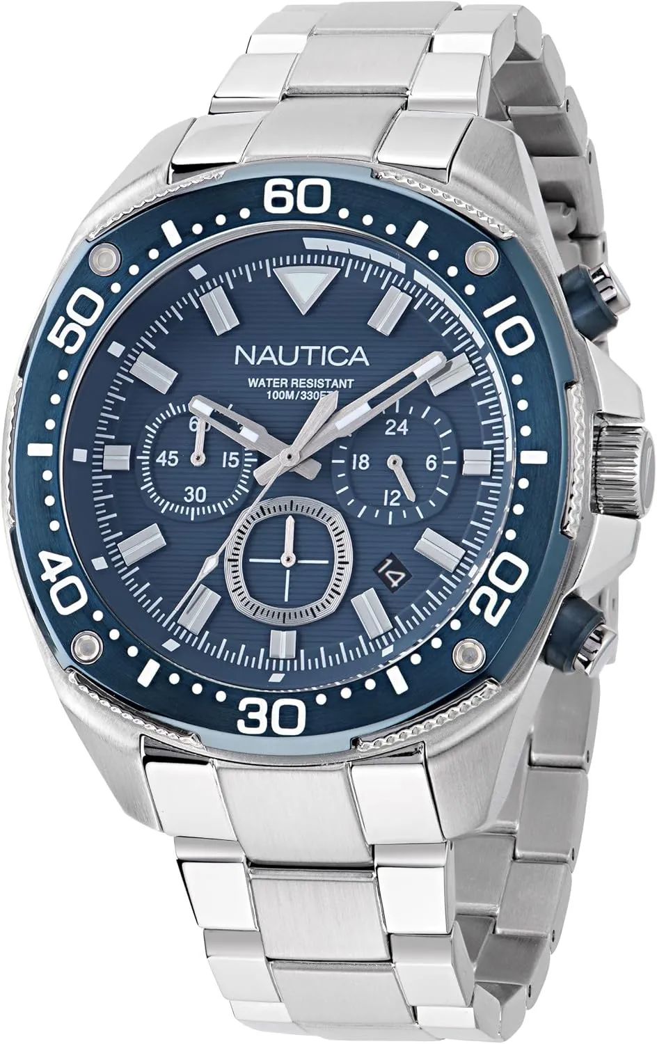 Nautica NCT Blue SAIL Stainless Steel Bracelet Watch
