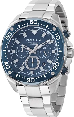 Nautica NCT Blue SAIL Stainless Steel Bracelet Watch