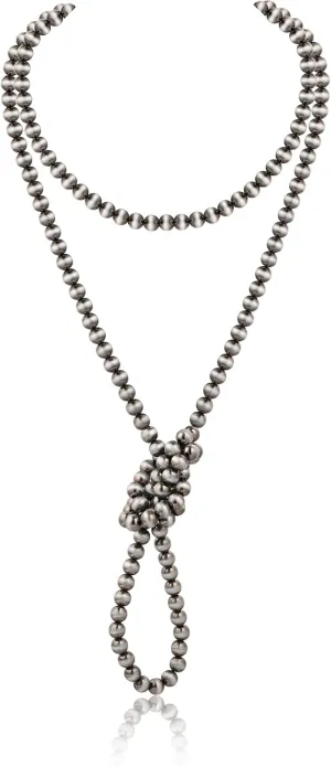Navajo Pearl Necklace Long Western Jewelry for Women Vintage Beaded Pearl Necklaces