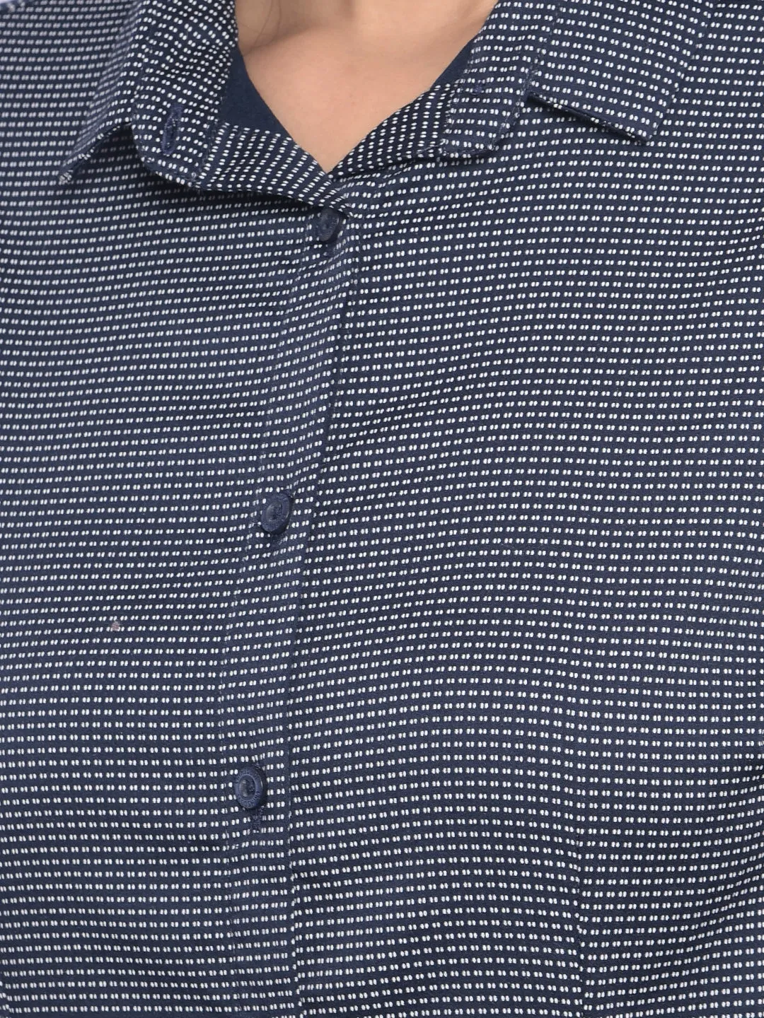 Navy Blue Printed Shirts