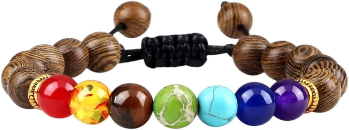 New 2025 Unisex 8Mm Natural Stone Tiger Eye 7 Prayer Beaded Bracelets Handmade Bangles Women Men Jewelry Findings Pulseira Fashion Trendy Accessories Creative Gift For Women And Men