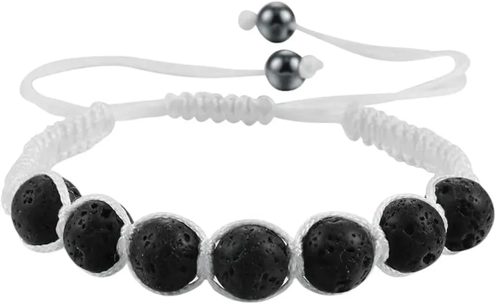 New 2025 Unisex Men Tiger Eye Beaded Bracelets Natural Lava Stone Bangles For Women Adjustable Bracelet Charm Yoga Prayer Jewelry Fashion Trendy Accessories Creative Gift For Women And Men