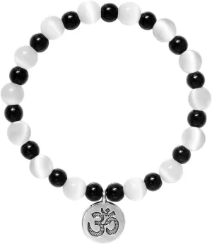 New 2025 Unisex Om Buddhist Obsidian Bead Bracelet 6 8Mm Tiger Eye Stone Black Lava Men Charm Yoga Bracelets&Bangles Mala Prayer Jewelry Fashion Trendy Accessories Creative Gift For Women And Men