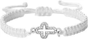 New 2026 Unisex Charm Crystal Cross Bracelets Lucky Black Red Rope Handmade String Bracelet Women Men Prayer Bangles Couple Faith Jewelry Gifts Fashion Trendy Accessories Creative Gift For And
