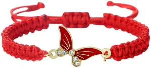 New 2026 Unisex Fashion Handmade Rope Bangles Butterfly Pendant Bracelet Jewelry Findings For Women Men Prayer Woven Unisex Gift Red Lucky Trendy Accessories Creative For Women And Men