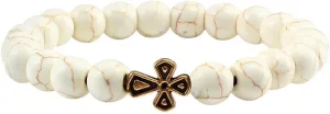 New 2026 Unisex Trendy Black Volcanic Lava Beads Men Bracelet Gold Color Cross Natural Stone Bracelets Women Meditation Prayer Bangles Jewelry Fashion Accessories Creative Gift For Women And Men