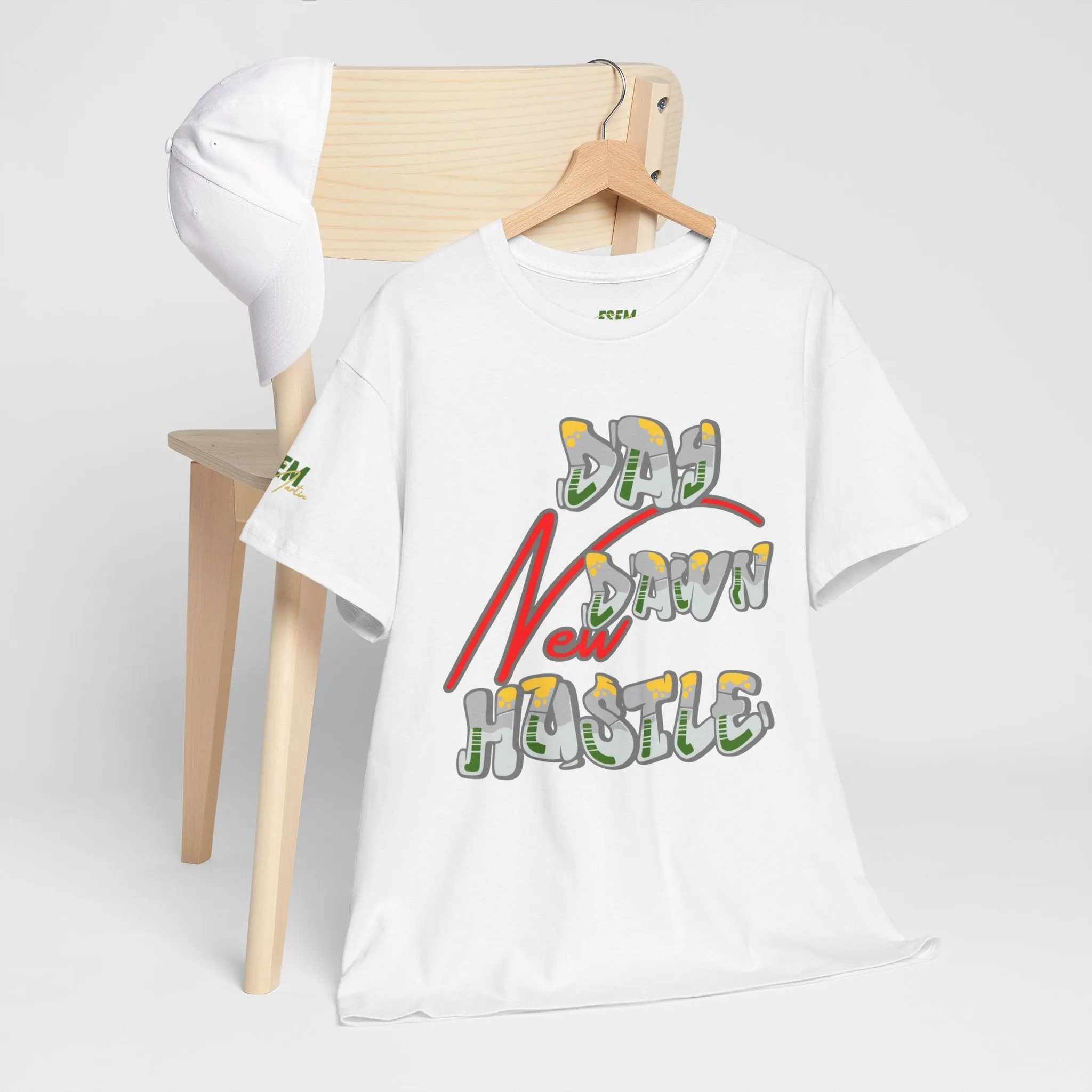 New Day, New dawn, New Hustle - Inspirational Unisex Heavy Cotton Tee