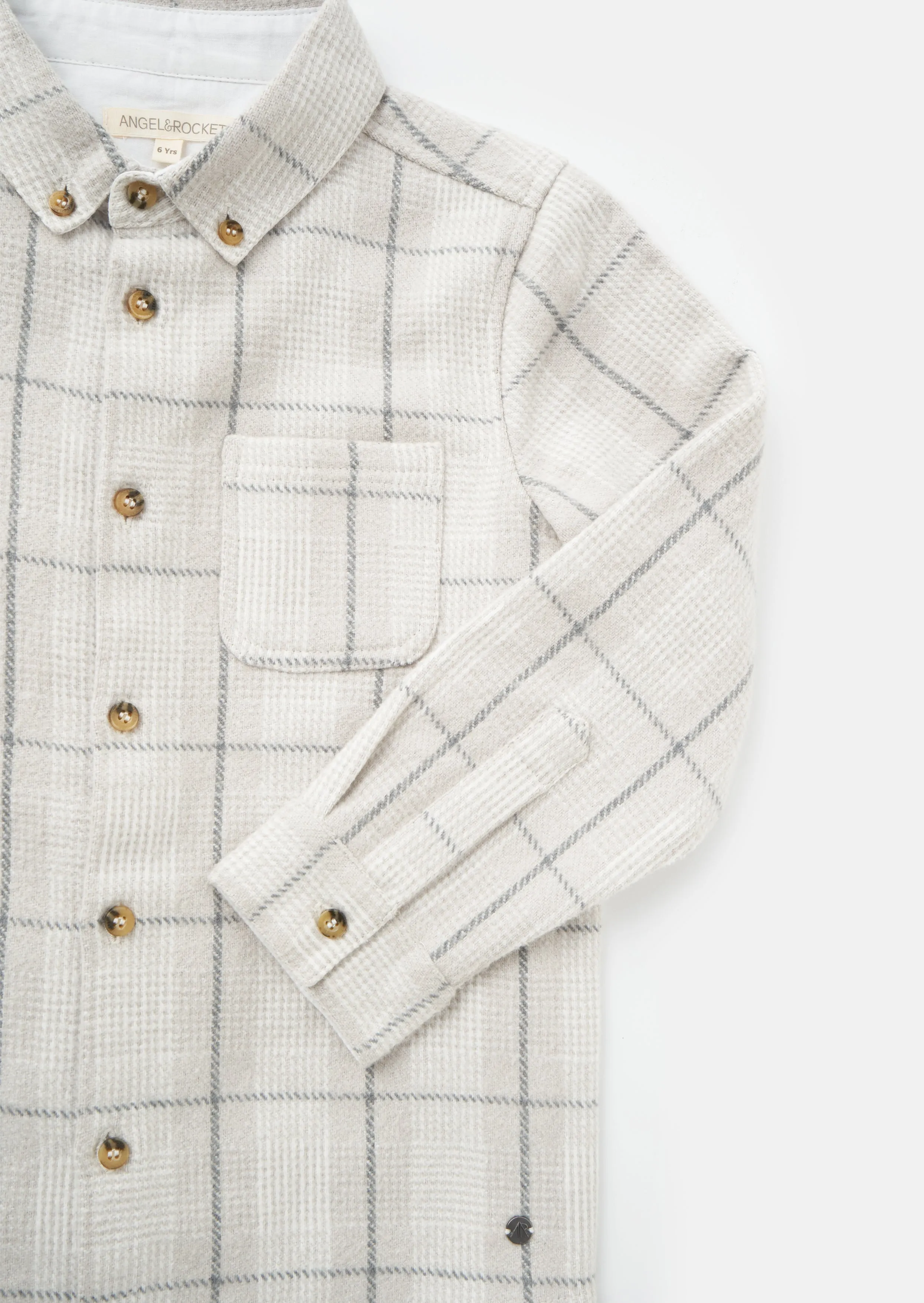 Noah Grey Check Pocket Shirt