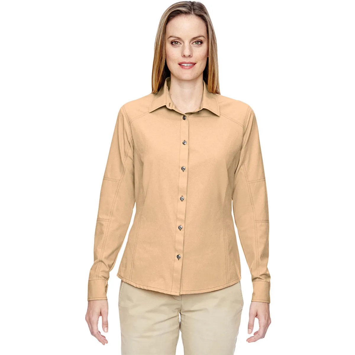 North End Women's Stone Excursion Utility Two-Tone Performance Shirt