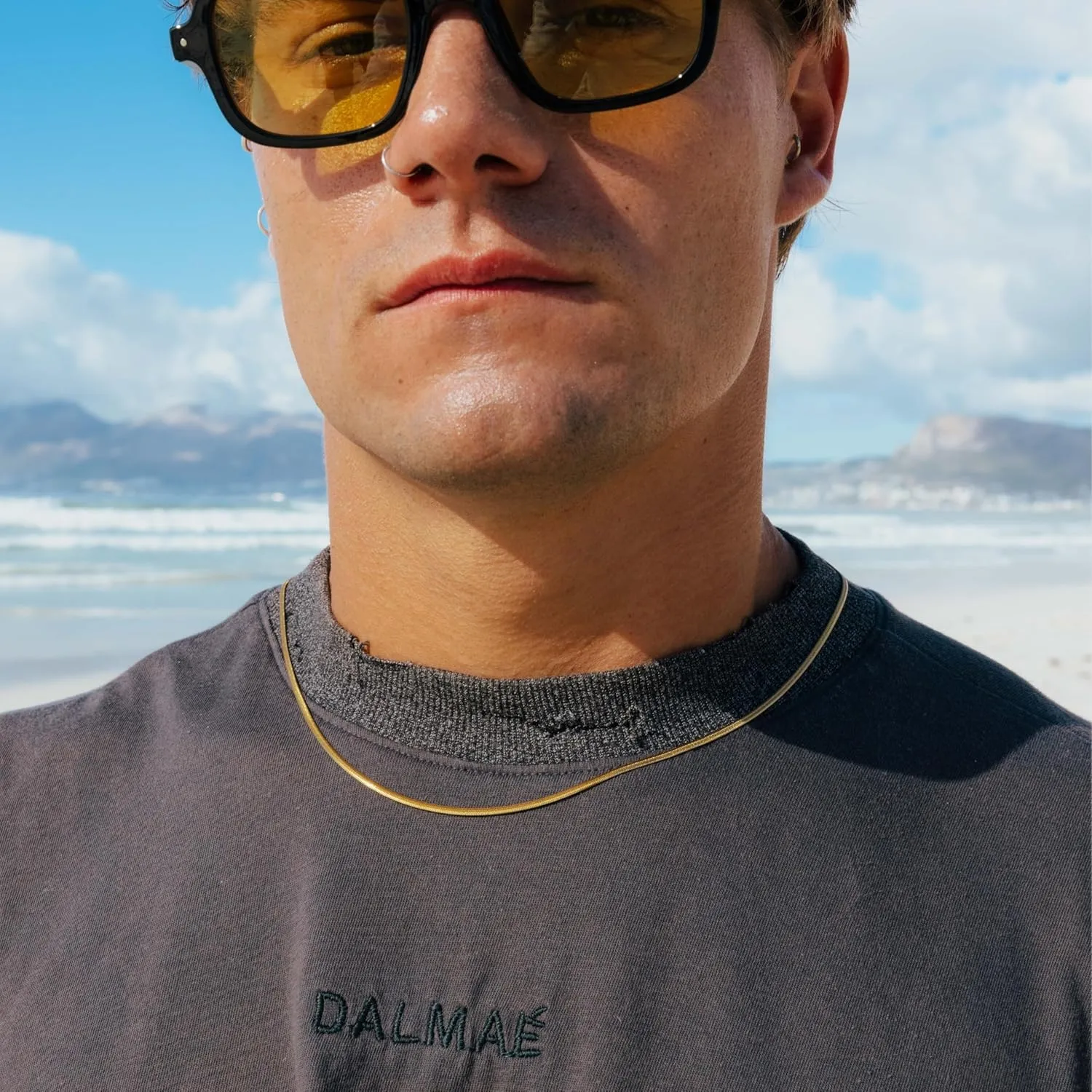 OCTO Necklace for Men Waterproof & Sweatproof Necklaces for Everyday Wear No Tarnish for Everyday