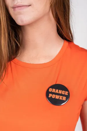 Orange Power 2.5 inch button