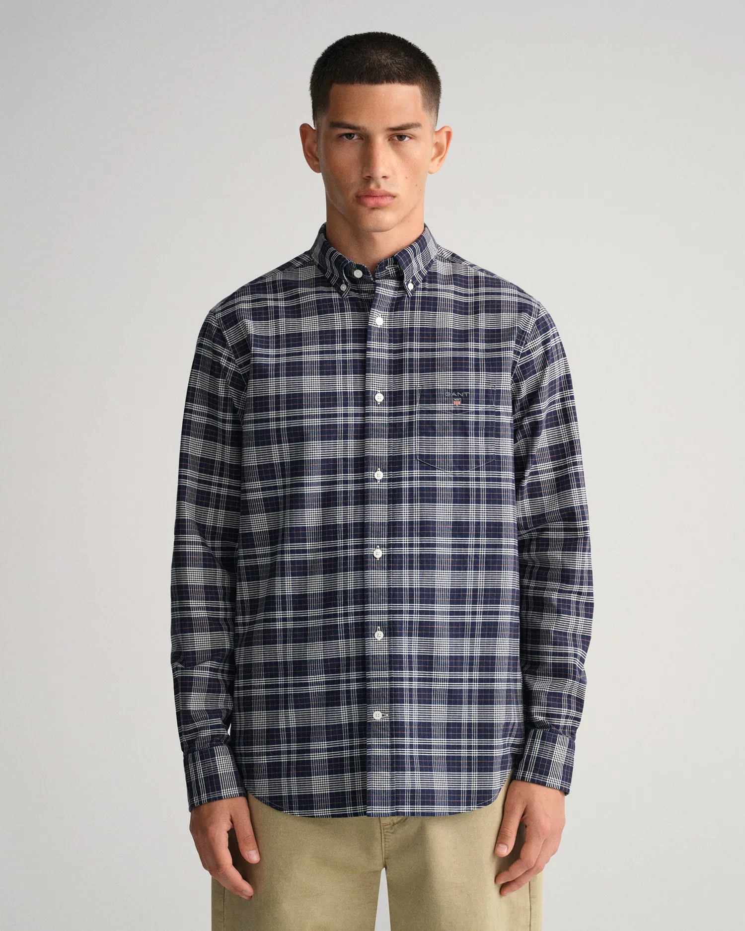 Oxford Shirt - Check - Evening Blue