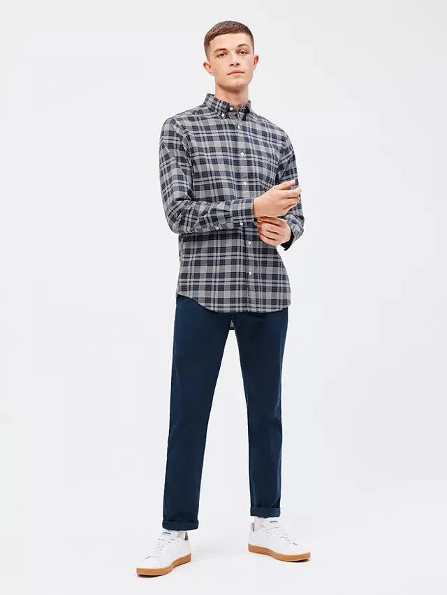 Oxford Shirt - Check - Evening Blue