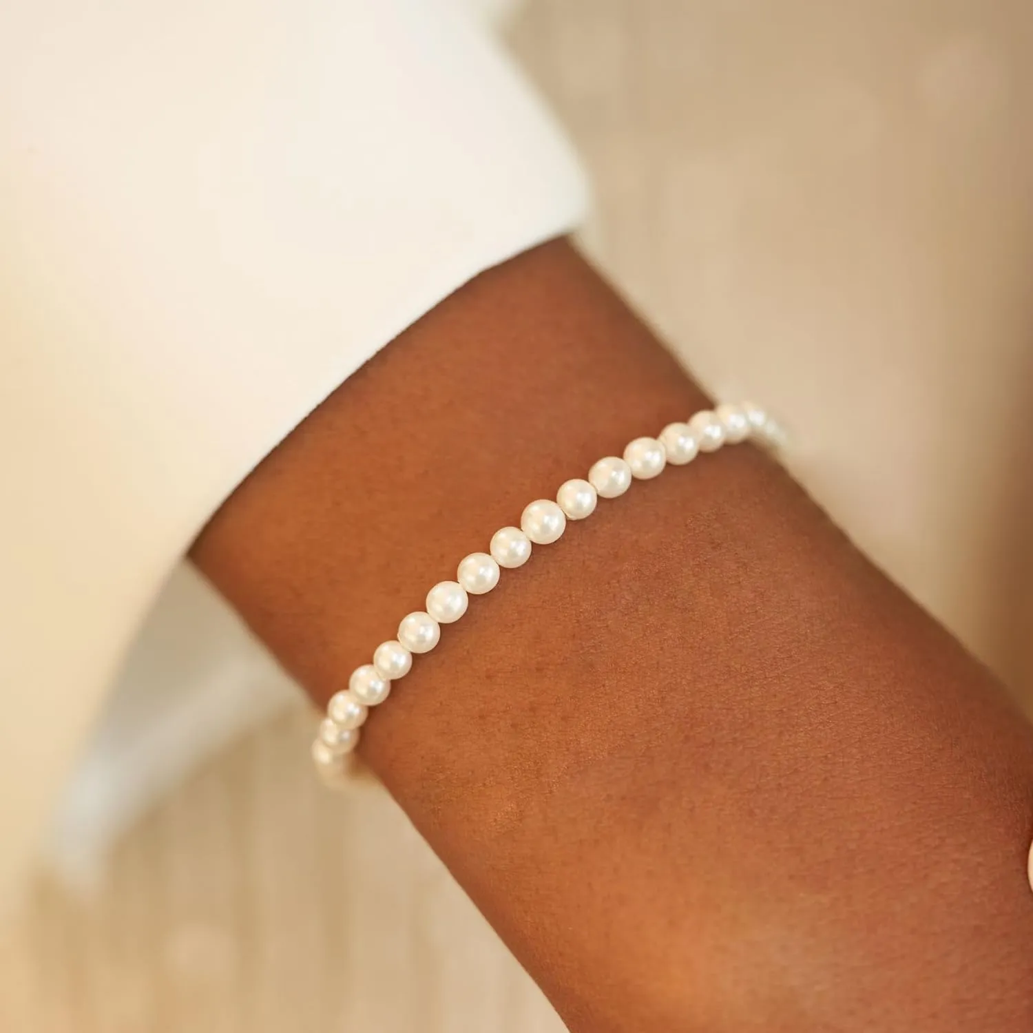 Pearl Bracelet-14K Gold Filled Pear Bracelets for women 6.5 2