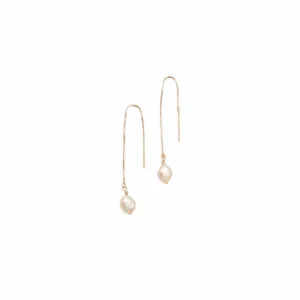 Pearl Threader Earring (14K Gold)