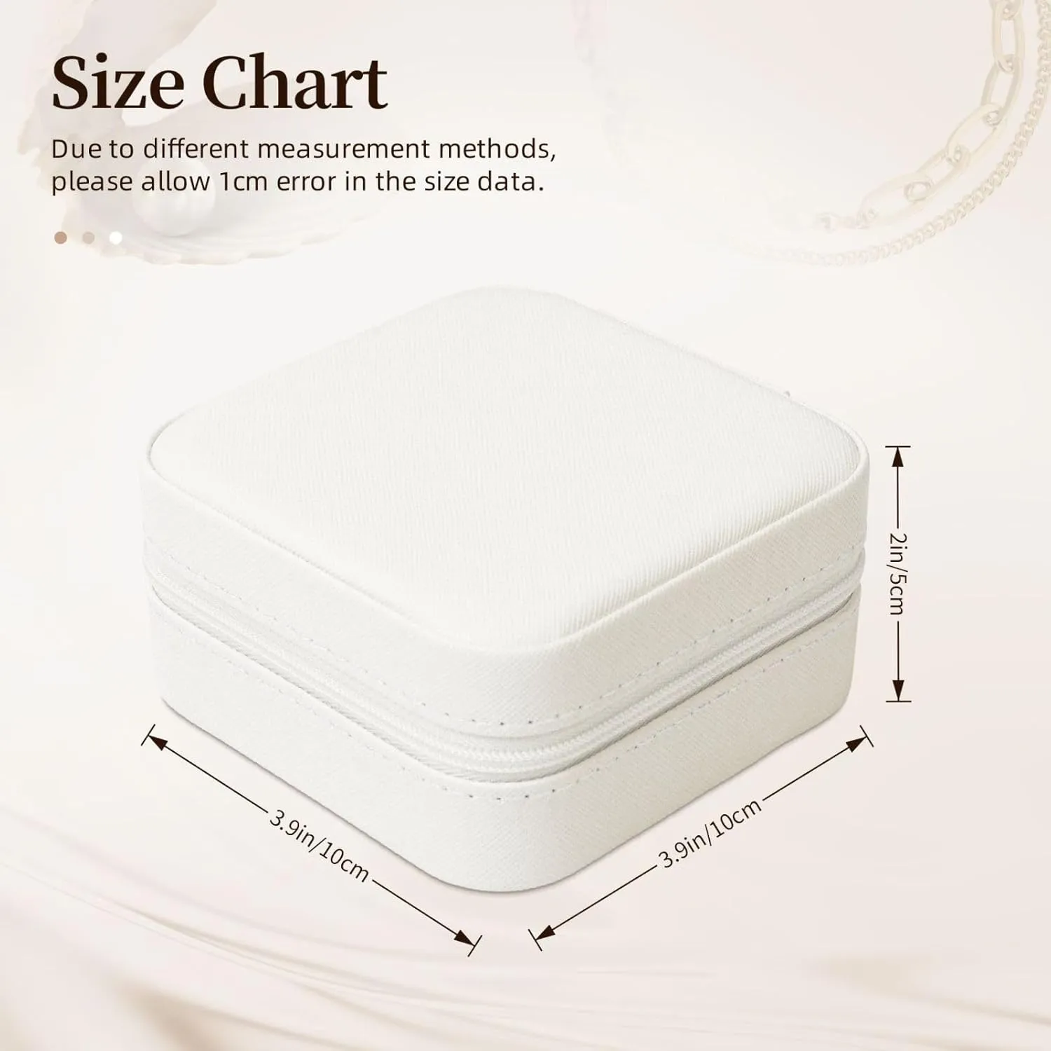Personalized Jewelry Box for Women Custom Jewelry Travel Case Add Your Own Photo Text Name Pattern Customize Jewelry Box for Rings Earrings Necklaces, WhiteA, 3.9 * 3.9 * 2inch
