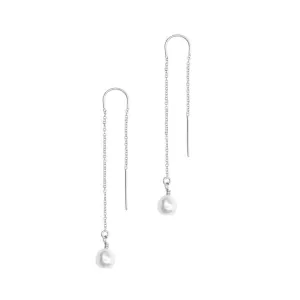 Petite Baroque Threader Earring (Sterling Silver)