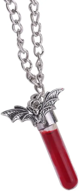 Pingyongchang Terrors Red Blood Bottles Necklaces Halloween Spiders Choker Vampire Bats Necklace