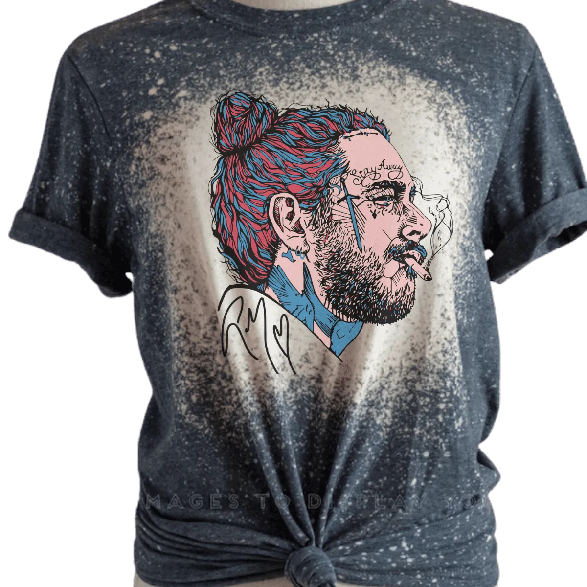 Post Malone Distressed Vintage Adult Bleached T-Shirt