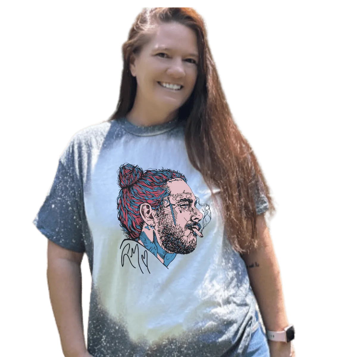Post Malone Distressed Vintage Adult Bleached T-Shirt