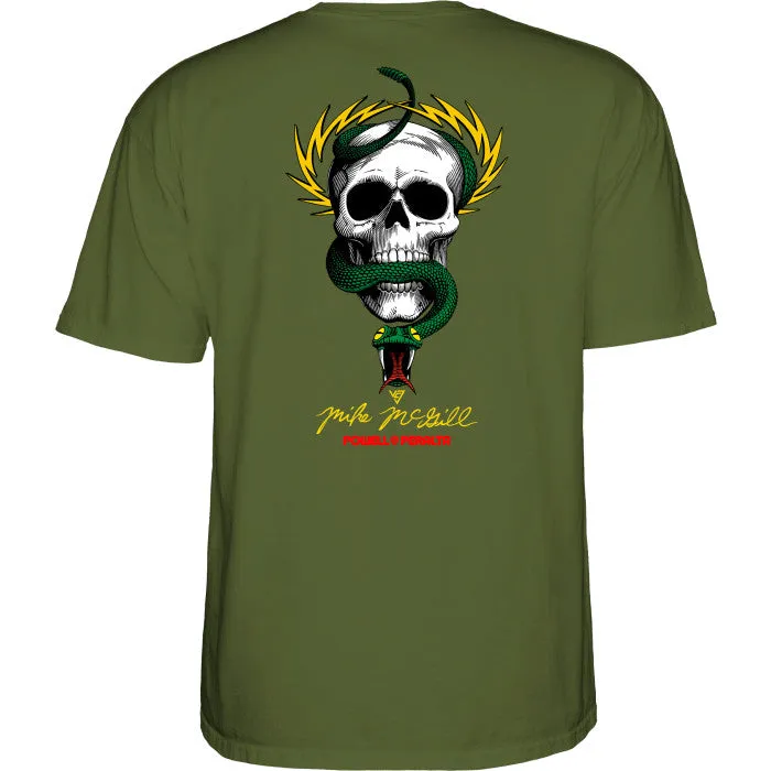 Powell Peralta Mike McGill Skull & Snake T-shirt - Military Green