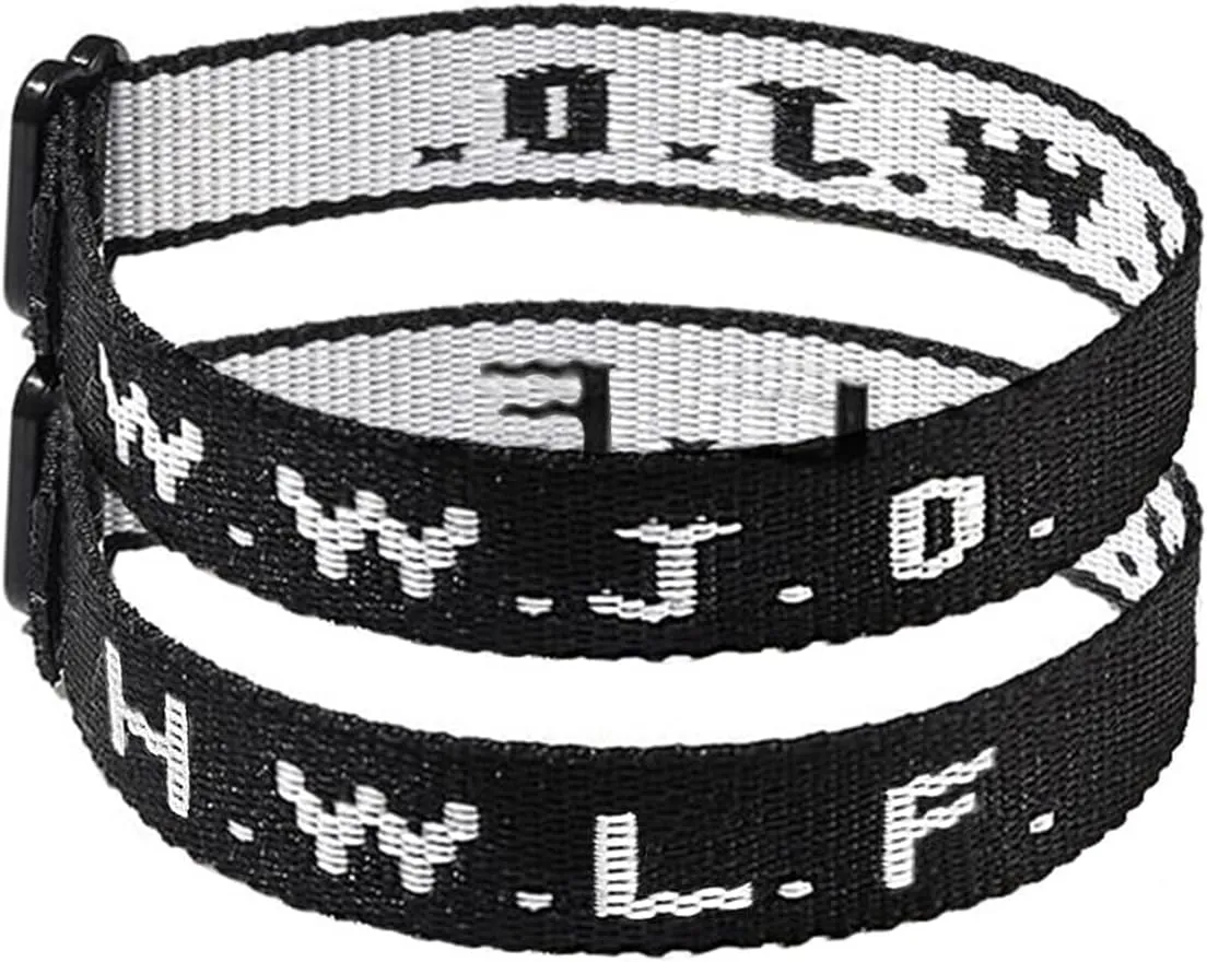 POYAMUSE Handmade WWJD and HWLF Bracelet Set for Men and Women - Adjustable Christian Friendship Bracelets, Ideal Gift for Couples