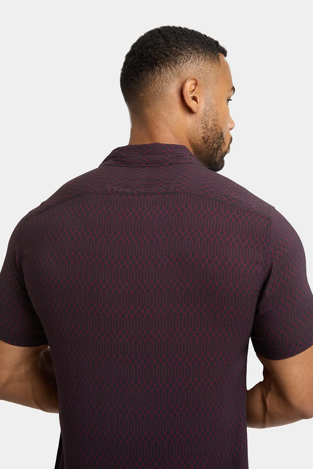 Printed Shirt in Black Retro