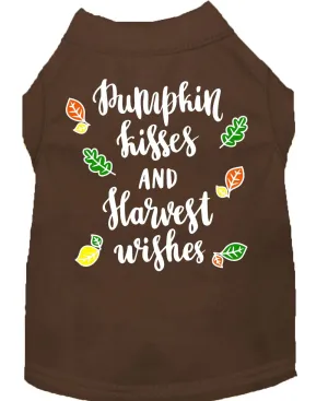 Pumpkin Kisses Screen Print Dog Shirt Brown Xl (16)