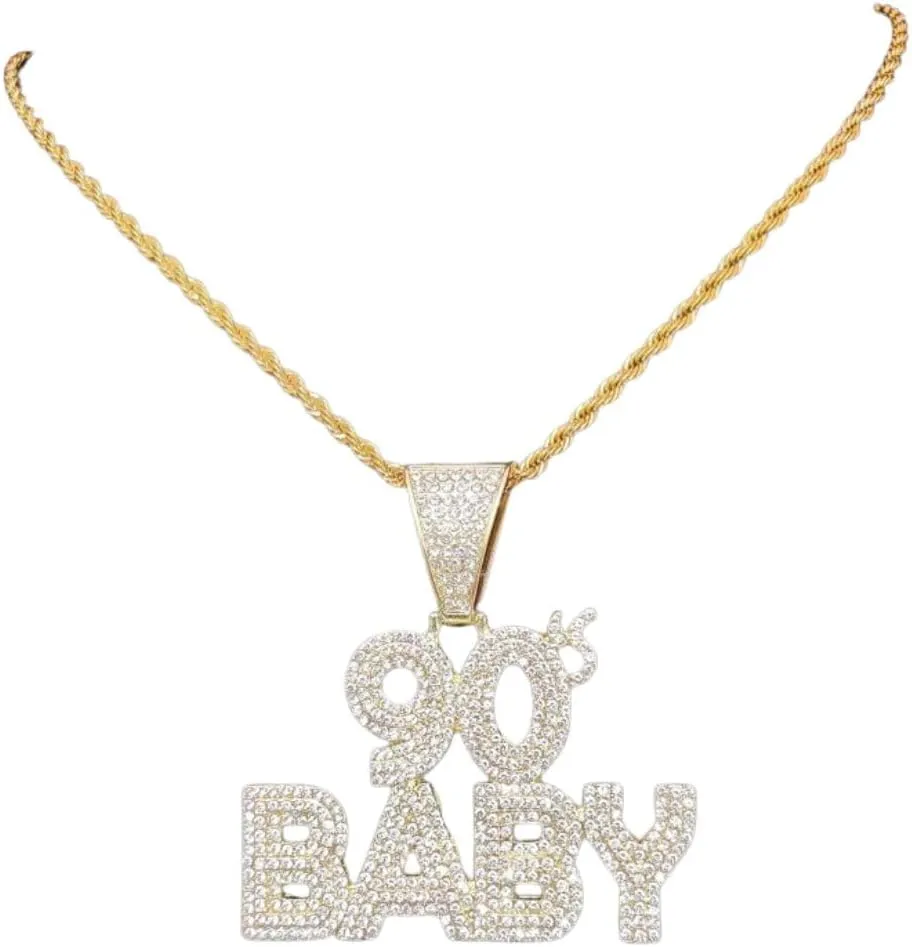 Razered Men Women Hip Hop Pendant Necklace with 13mm Cuban Chain Hiphop Iced Out Bling Necklaces Fashion Jewelry Charm Gifts