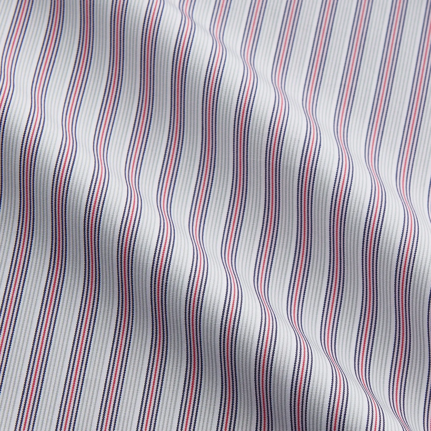 Red and Blue Stripe Cotton Regular Fit Mayfair Shirt