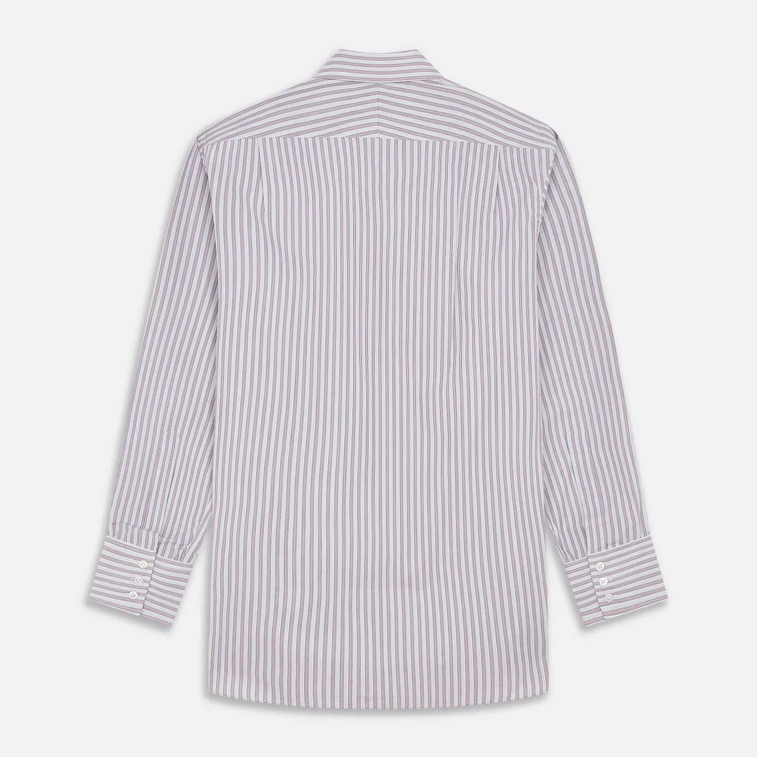 Red and Blue Stripe Cotton Regular Fit Mayfair Shirt