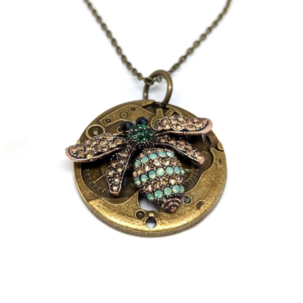 Rhinestone Bee Clockwork
