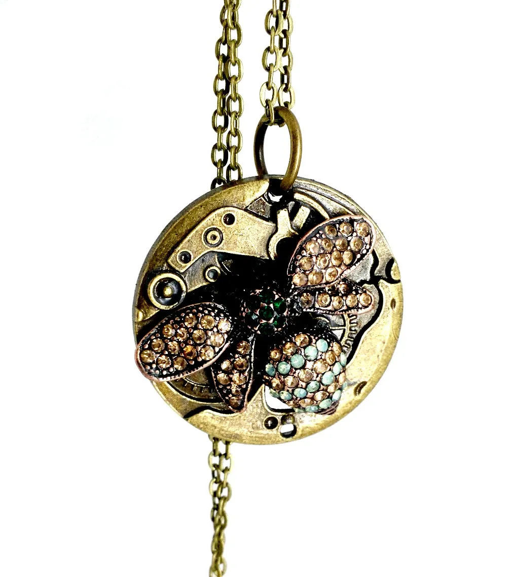 Rhinestone Bee Clockwork