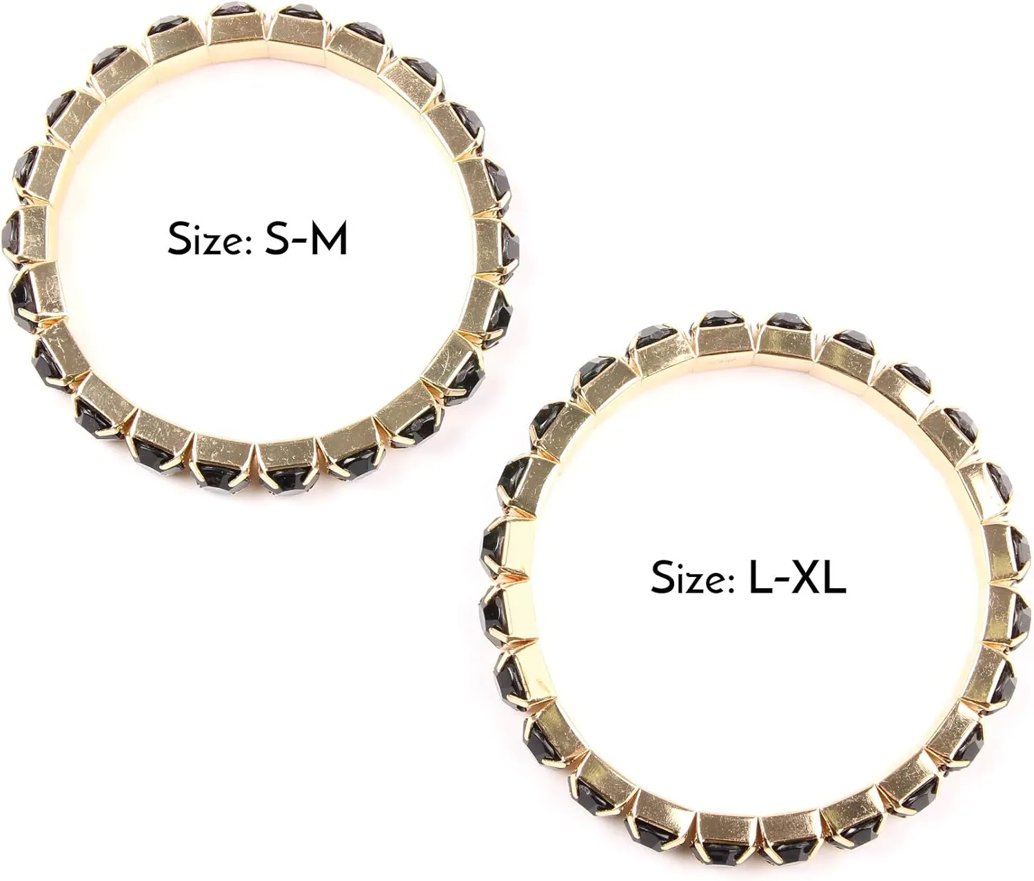 RIAH FASHION Multi Color Stretch Beaded Stackable Bracelets - Layering Bead Strand Statement Wrap Bangles