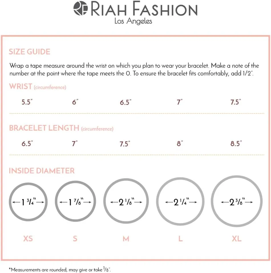 RIAH FASHION Multi Color Stretch Beaded Stackable Bracelets - Layering Bead Strand Statement Wrap Bangles