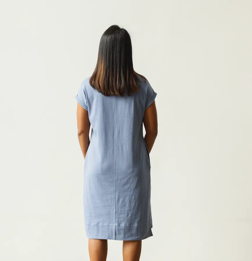 Rolled Sleeve Dress