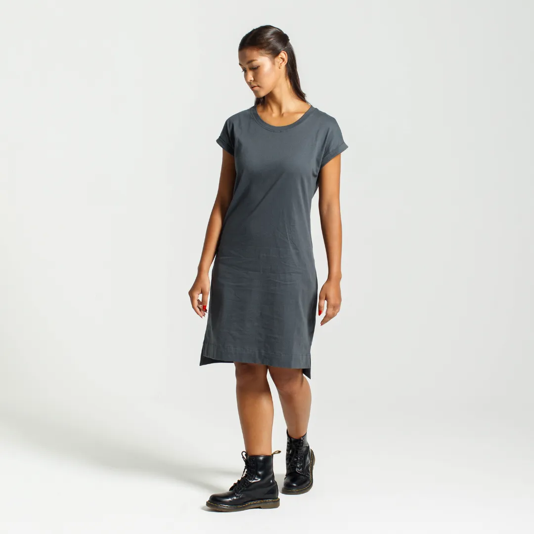 Rolled Sleeve Dress