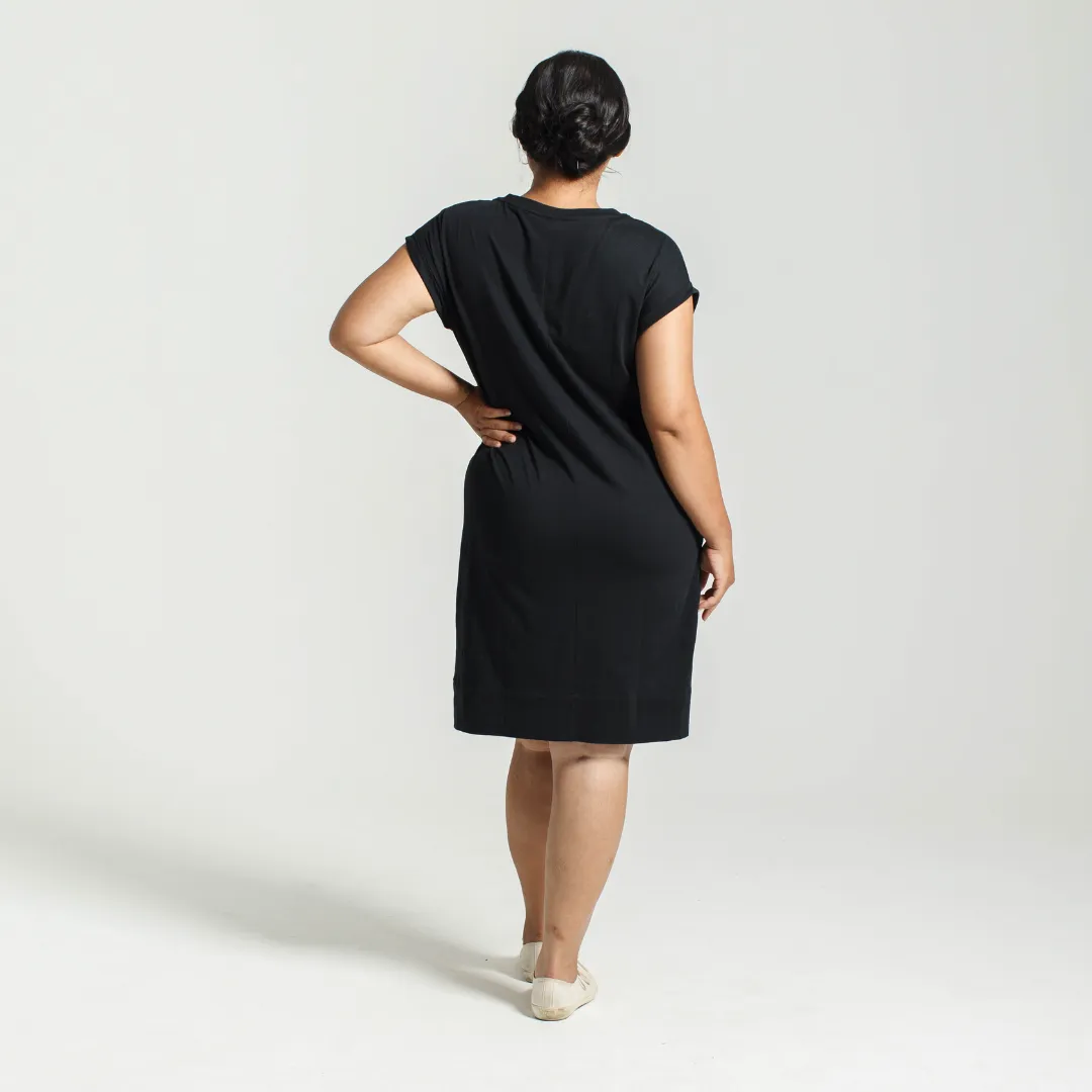Rolled Sleeve Dress