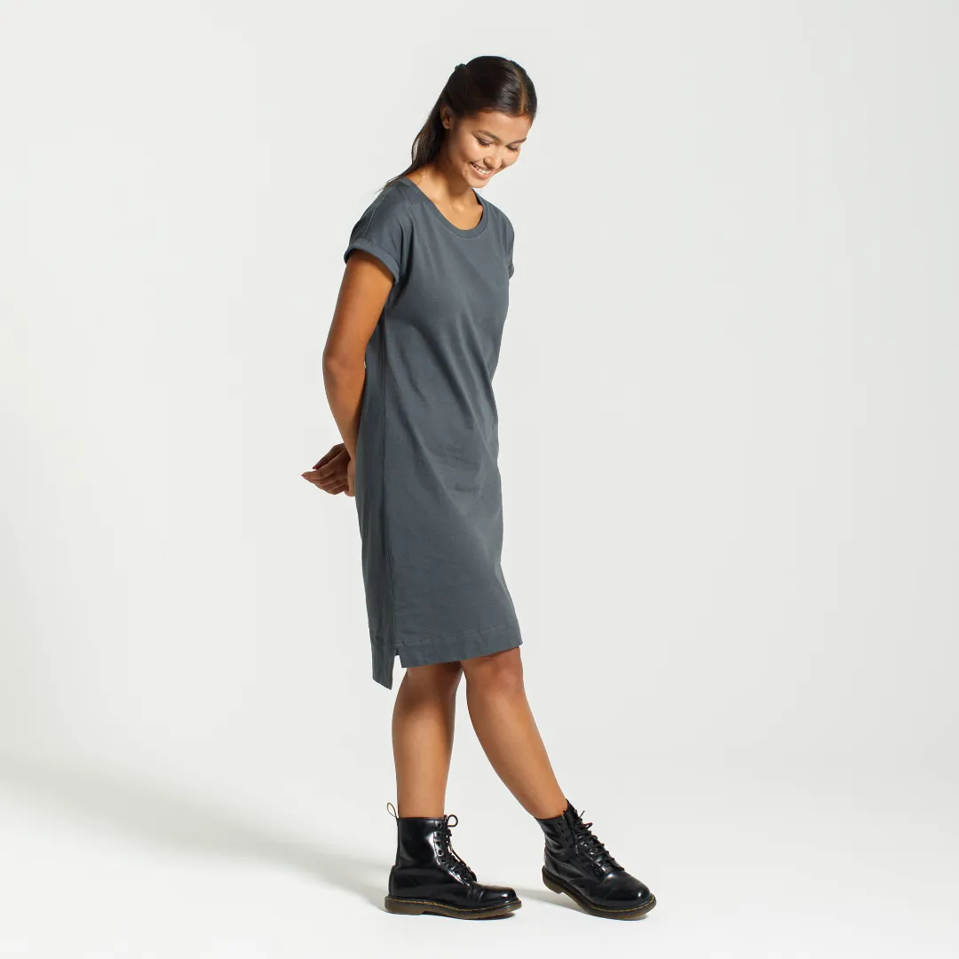 Rolled Sleeve Dress