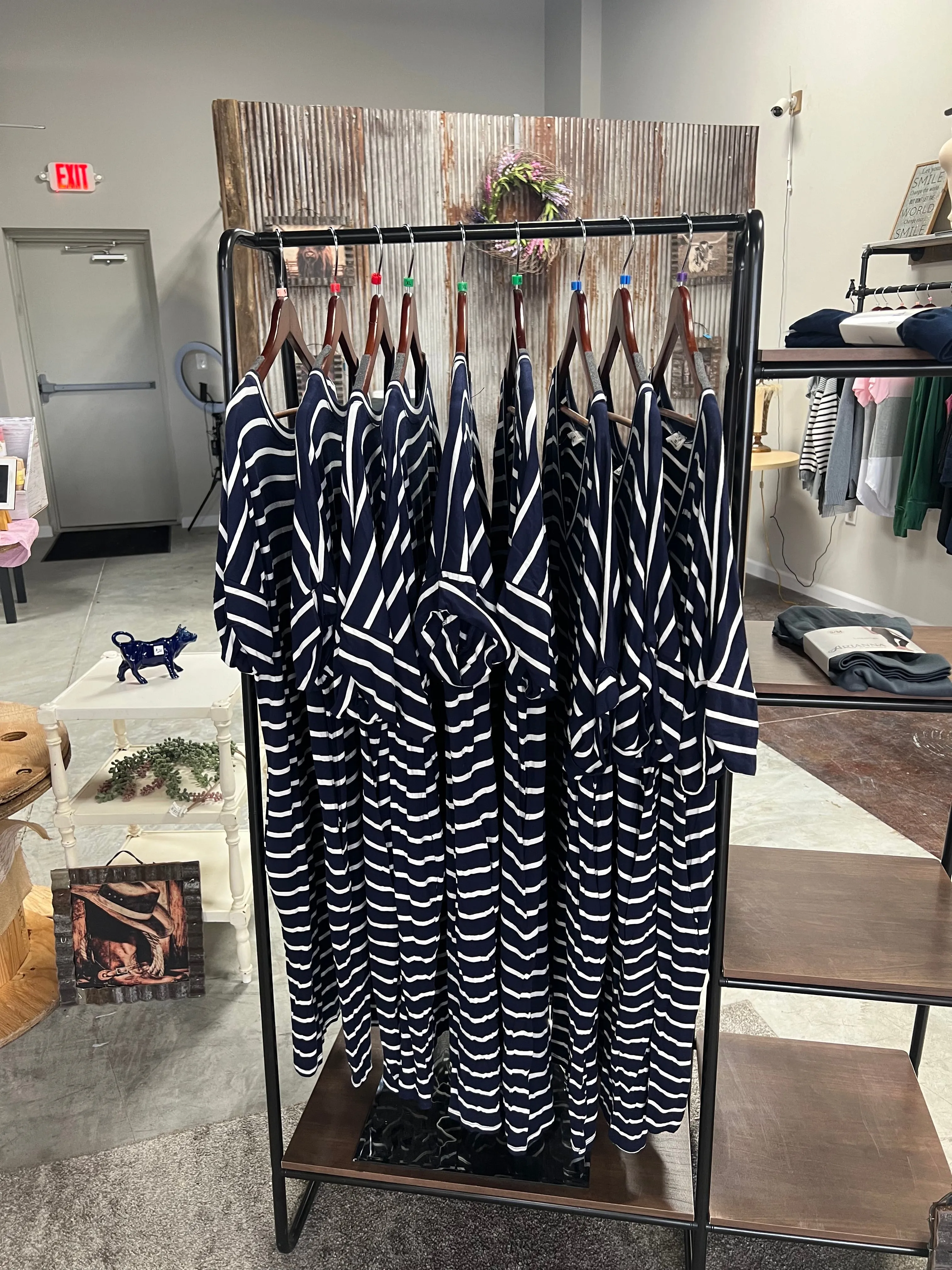 Rolled tee dress with pockets