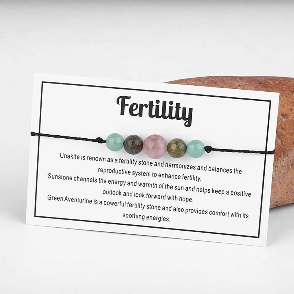 Ronglry Crystal Bracelet for Women Men - Spiritual Healing Stones Amethyst Gem Bracelet for Anxiety Relief - Natural Beads Jewelry