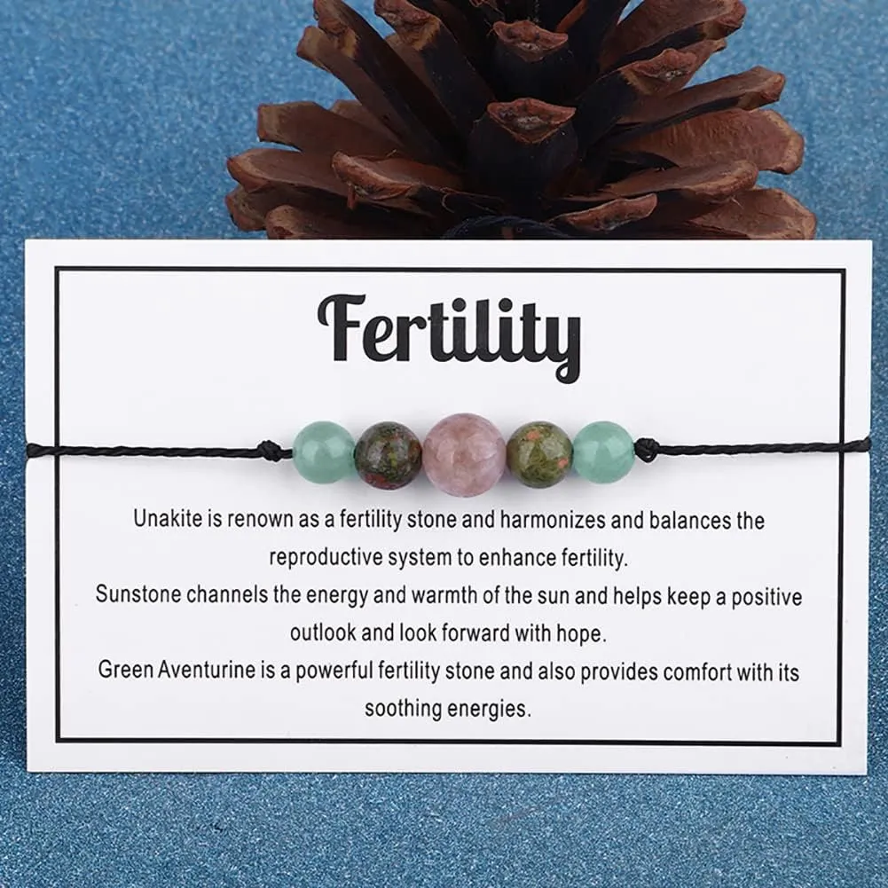 Ronglry Crystal Bracelet for Women Men - Spiritual Healing Stones Amethyst Gem Bracelet for Anxiety Relief - Natural Beads Jewelry