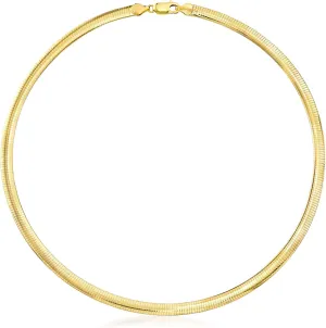 Ross-Simons Italian 6mm 18kt Gold Over Sterling Omega Necklace