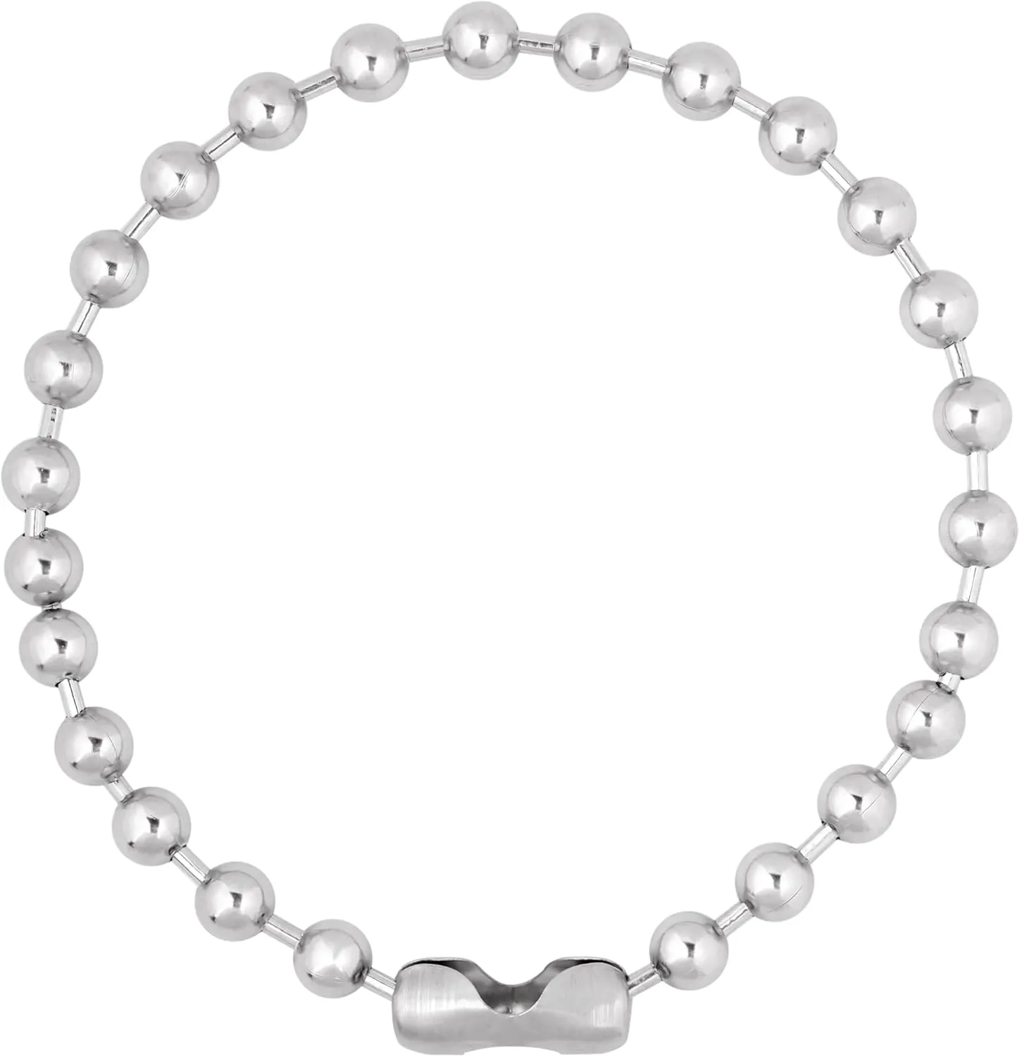 Sacina Y2k Aesthetic Emo Silver-tone Beaded Ball Chain Necklace, Gothic Punk Grunge Necklace, Christmas Jewelry Gift