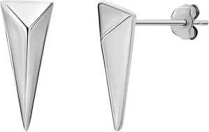 Sea of Ice Sterling Silver Polish Finished Water Drop Dangle, Mini Bar, Triangle, Infinity Minimalist Stud Earrings for Women - Elegant Sterling Silver Earrings for Women  Nickel-Free